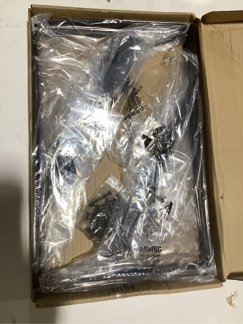 Condition photo showing Good Condition for 4 pack l16 x h 10" black heavy duty shelf brackets with screws metal shelf brackets shelf support angle brackets for shelves l brackets heavy duty floating shelf 4 pack-black 16''x10''