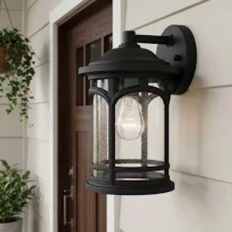 Quoizel Kessel 1 -Light 11.25-in H Matte Black Hardwired Outdoor Wall Light one_size | LWS5007B