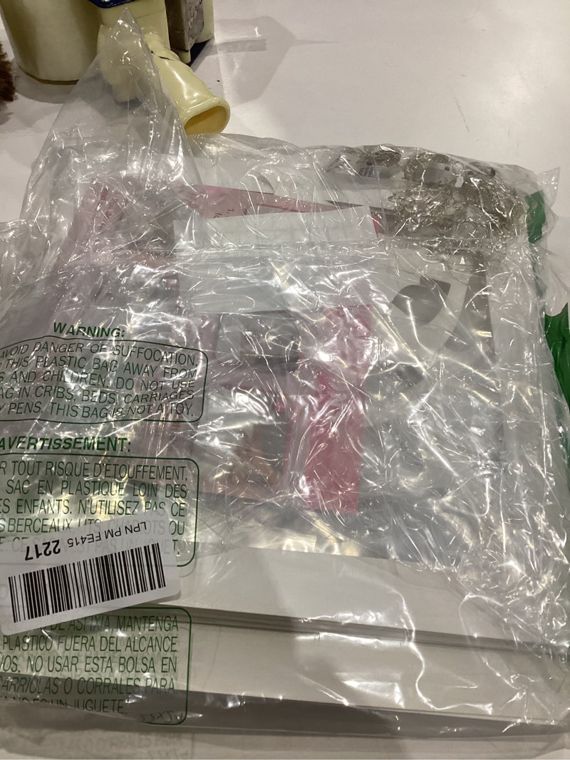 Condition photo showing As Is for Ledido Baby Boxes with Letters for Baby Shower Decorations, 4 pcs Clear Baby Balloon Boxes Blocks Decor with LED Fairy String Lights for Boy Girl Gender Reveal Decorations Backdrop Party (White) White Baby Box With Lights