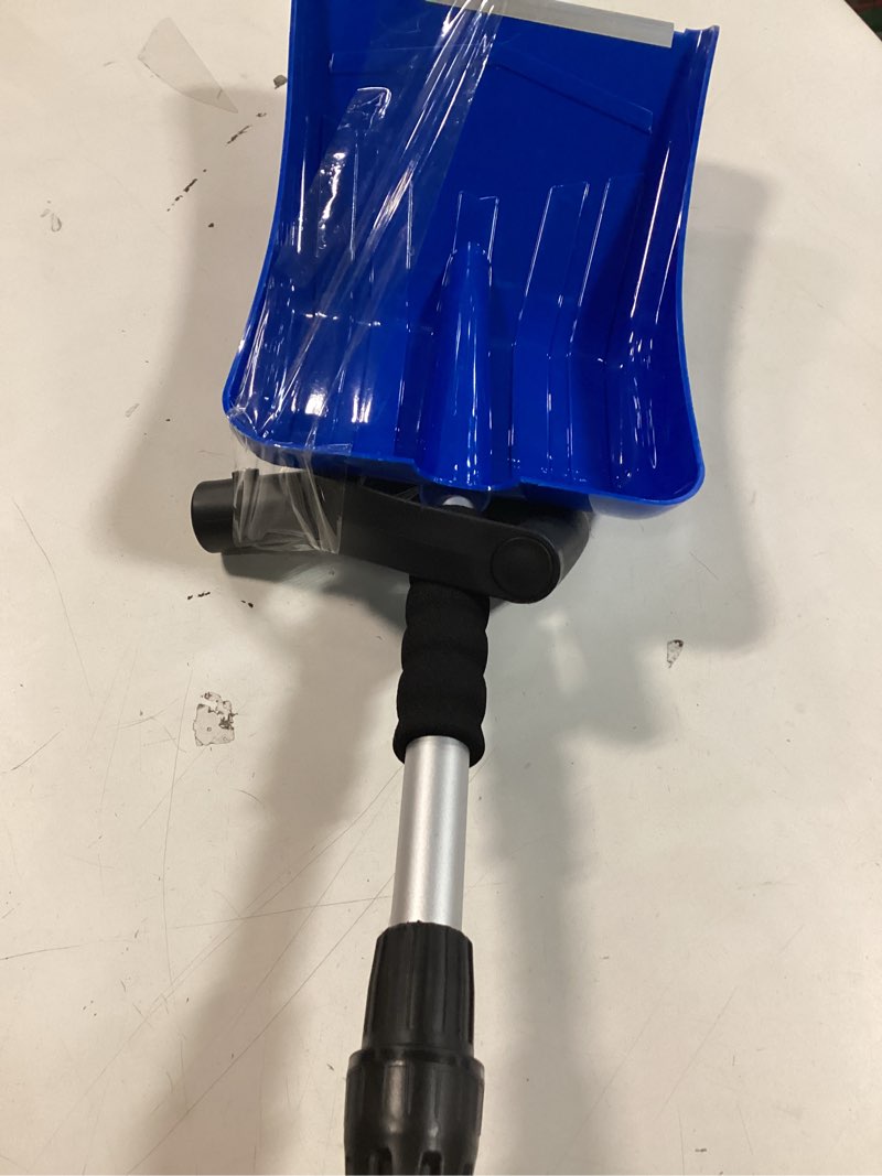 Condition photo showing As Is for Snow Shovel for Kids Toddler - Lightweight Plastic Blade with Heavy Duty Metal Handle and Comfort D-Grip,32 Inch Detachable Snow Shovel for Car, Driveway, Garden, Camping, Beach, Emergency Use, Blue