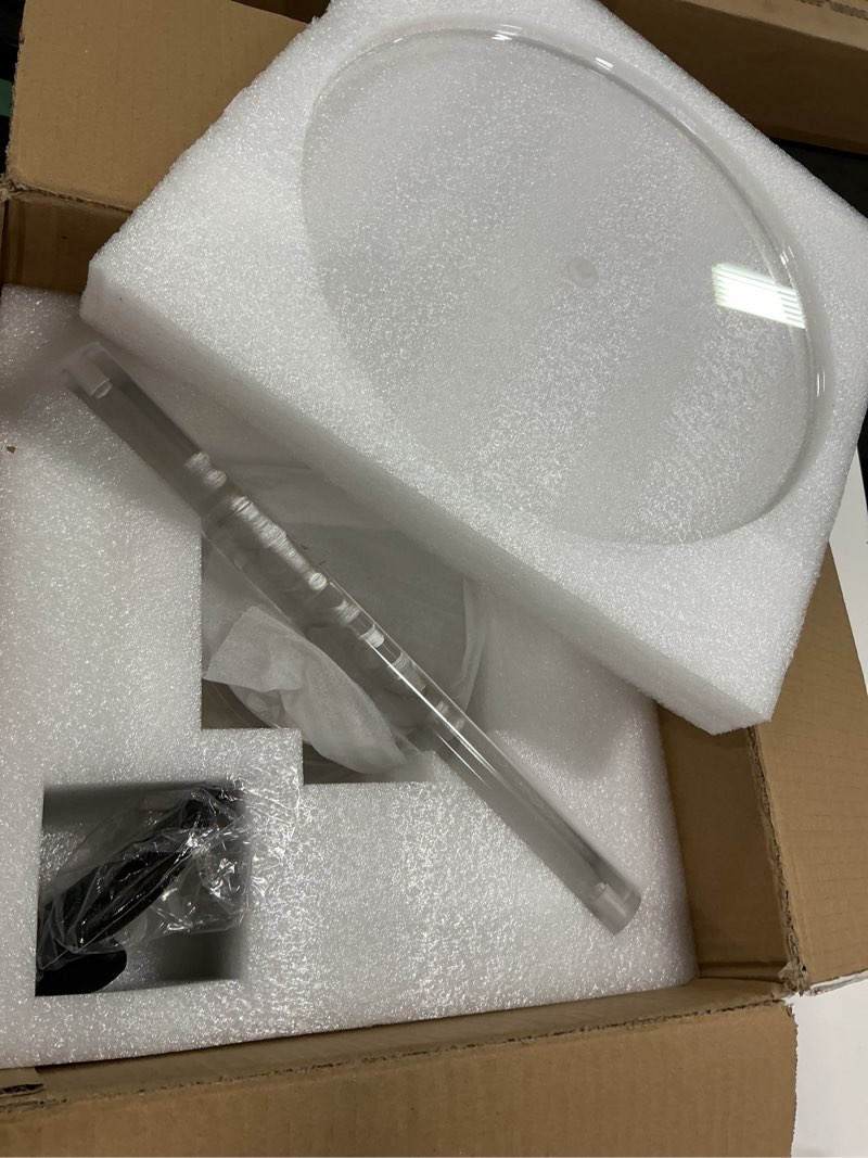 Condition photo showing Good Condition for DigDozer Acrylic End Table, Modern Minimalist Acrylic Side Tables, Clear Side Table for Living Room,