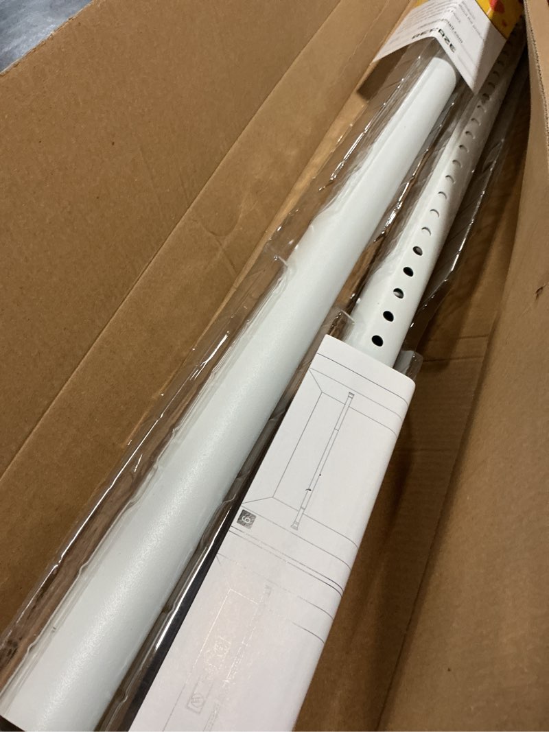 Condition photo showing Good Condition for refrze room divider and shower curtain rod, premium tension windows curtain rod - no drilling, adjustable bathroom stall tension pole - white, 122-150 inch white 122-150"