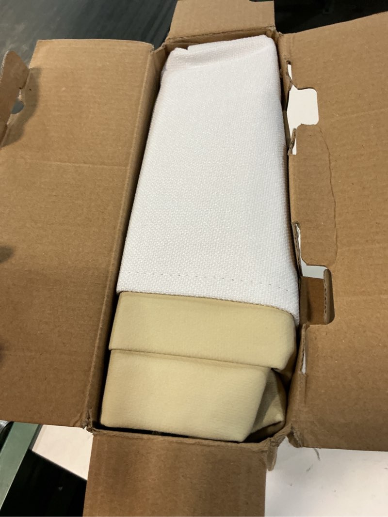 Condition photo showing Good Condition for miulee 100% blackout linen textured curtains for bedroom solid thermal insulated bright white grommet room darkening curtains & drapes luxury decor for living room nursery 52 x 84 inch (2 panels) bright white 52"w x 84"l (pack of 2)