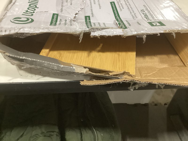 Condition photo showing Good Condition for Utoplike Bamboo Expandable Kitchen Drawer Organizer, Adjustable Utensil Holder and Cutlery Tray Organiser, Drawer Divider for Silverware, Flatware, Knives in Kitchen, Bedroom, Living Room, 5 Slot Large Natural