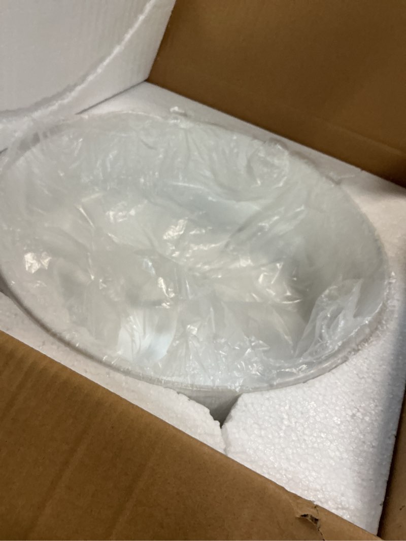 Condition photo showing Good Condition for kes bathroom vessel sink, 16 inch small vessel sink for bathroom, round bowl sink white above counter, rv sink, countertop modern sinks for cabinet lavatory vanity porcelain ceramic, bvsc129 vertical stripes