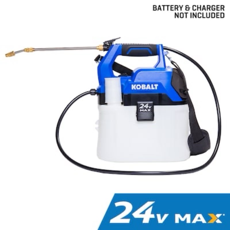 kobalt 2.11-gallon 24-volt battery operated handheld sprayer