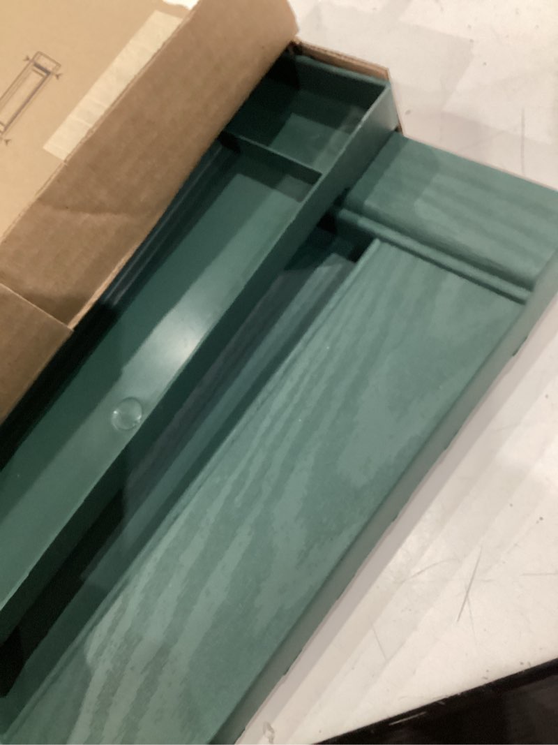 Condition photo showing Good Condition for ekena millwork lifetime vinyl lp2s14x03100fg standard two equal panel vinyls, raised panel vinyl shutters, w/installation shutter-lok's & matching screws (per pair),14.75"w x 31"h, forest green 14.75-in. w x 31-in. h 028 - forest green