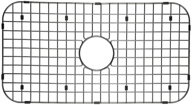 Starstar Sinks Protector Matte Black 304 Stainless Steel Kitchen Sink Bottom Grid, Rack (21 L x 16 W)