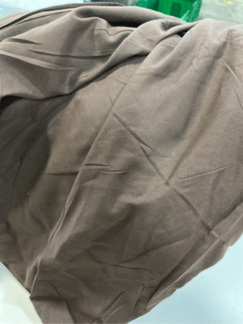 Condition photo showing As Is for paxrac earthy brown comforter queen size, neutral 3 pieces comforter set, lightweight solid bedding set, all seasons soft fluffy queen comforter set (90x90in comforter & 2 pillowcases) brown queen (90''x90'')