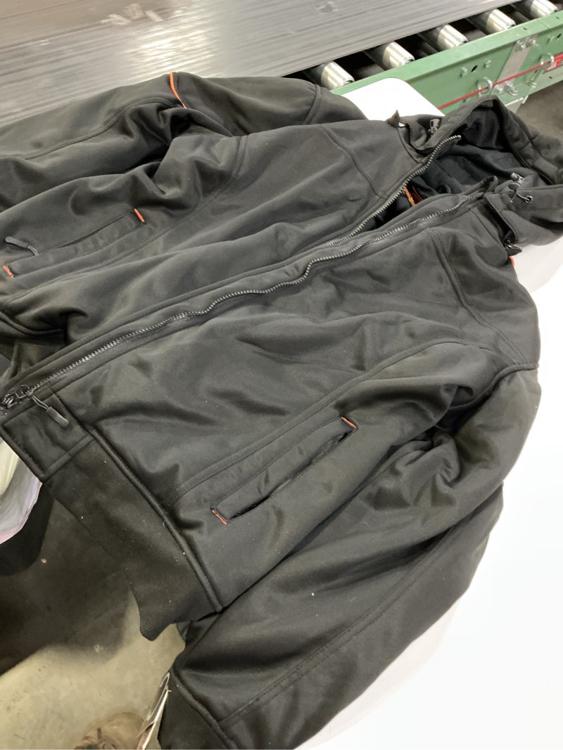 Condition photo showing Good Condition for (size 3xl)milwaukee leather mpl2764 women's black soft shell armored motorcycle racing style jacket with hoodie