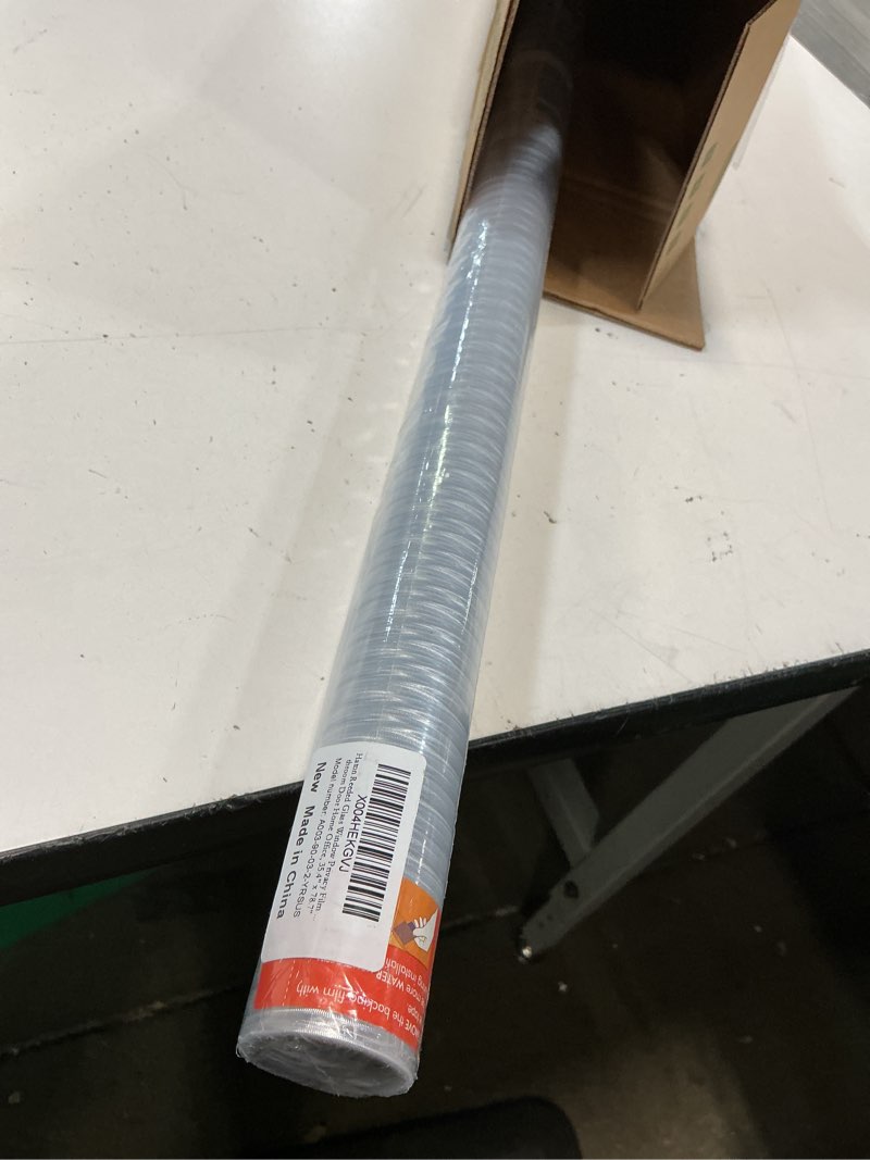 Condition photo showing Good Condition for haton reeded glass window privacy film, static cling non-adhesive frosted film, uv blocking heat control removable window sticker for bathroom door home office, 35.4" x 78.7" reeded 35.4" x 78.7"
