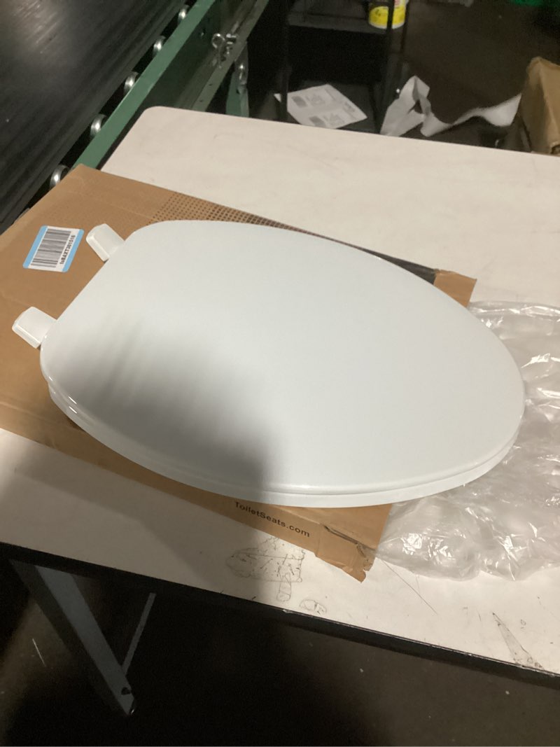 Condition photo showing As Is for Bemis 170 Durable Plastic Toilet Seat, Elongated, White