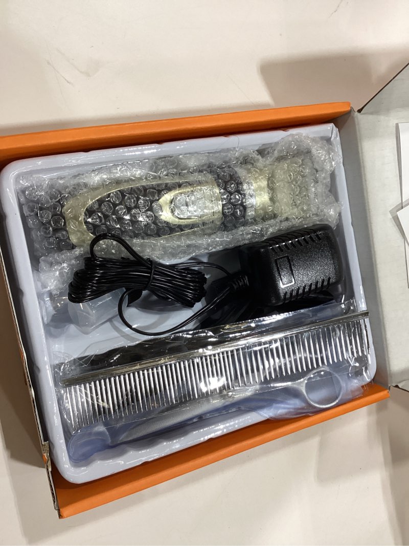 Condition photo showing Good Condition for oneisall dog clippers low noise, pro dog grooming clippers kit with rechargeable cordless shaver trimmer for dogs cats, ipx7 waterproof pet clippers grooming at home