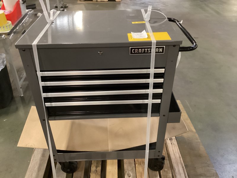 Condition photo showing As Is for CRAFTSMAN 30.95-in W x 41.14-in H 4 -Drawer Metal Rolling Tool Cabinet ( Grey )