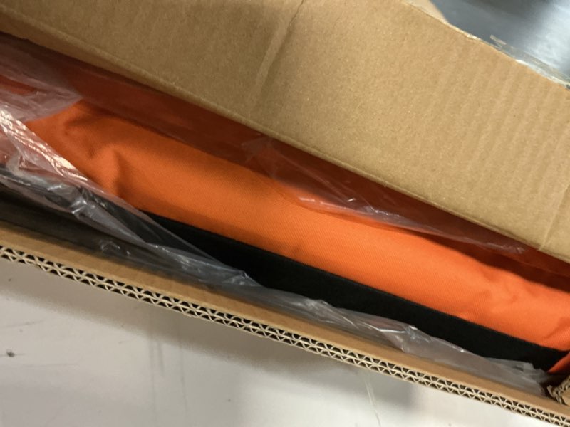 Condition photo showing Good Condition for hoperan dual-sided heated stadium seats for bleachers with back support, 3 levels heating bleacher seats with backs and cushion wide, 5 pockets portable stadium chair for outdoor sports (orange) 21" regular orange-1pc