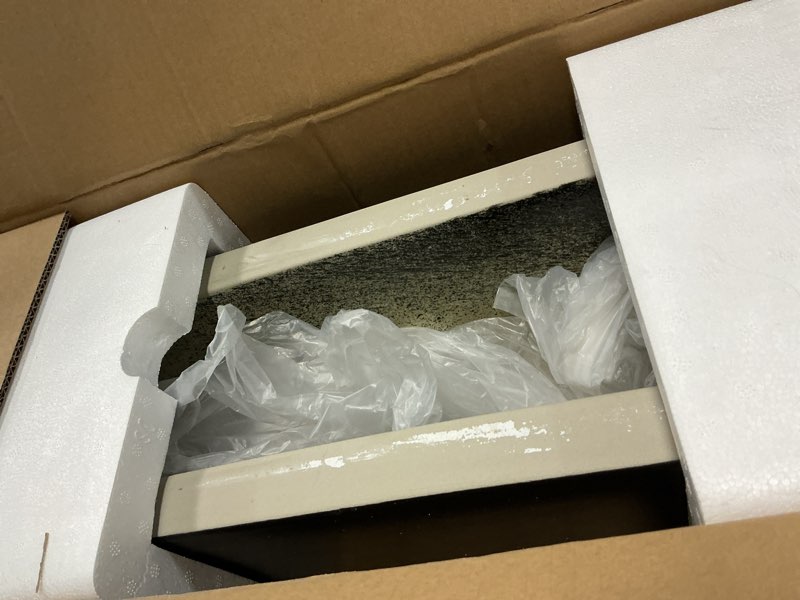 Condition photo showing Good Condition for Besançon Square Two-Piece Pedestal Sink in Matte Black