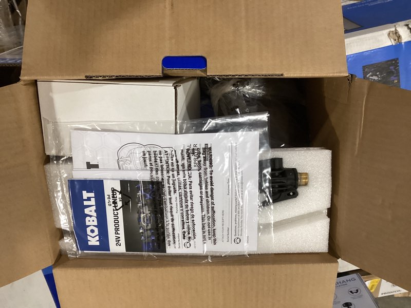 Condition photo showing As Is for kobalt 2.11-gallon plastic pump sprayer