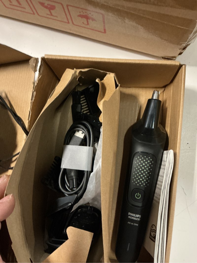 Condition photo showing Good Condition for philips norelco all-in-one 3000 series 13 in 1 trimmer, beard styler & men's hair clipper, 9 length settings & self-sharpening skin-friendly blades, mg3919/50