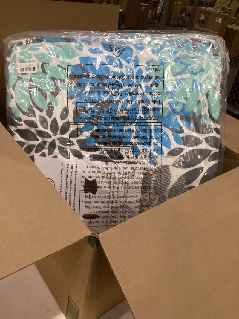 Condition photo showing New/Like New for jmgbird premium outdoor chair cushions set of 2-22x22 inch seat cushions with ties, weather resistant for patio furniture light blue with white 22"×22"