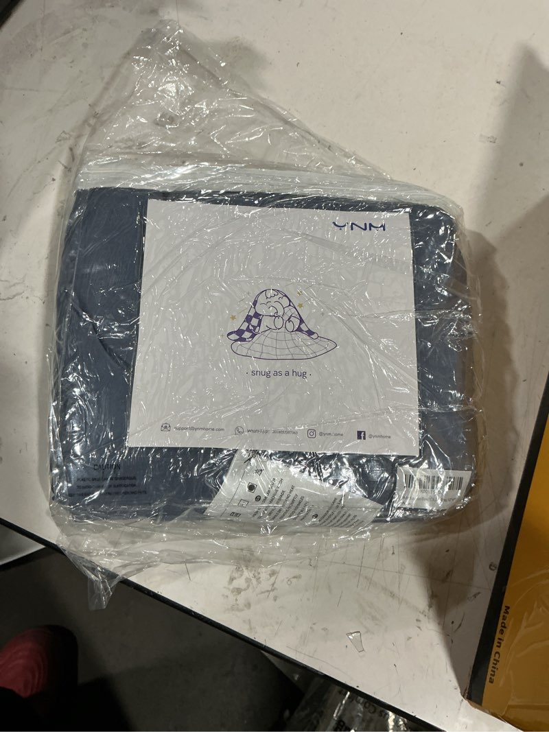 Condition photo showing Good Condition for ynm exclusive cooling duvet cover for weighted blankets with 16 strings (blue grey, 60"x80") 60''x80'' duvet cover cooling removable cover blue grey