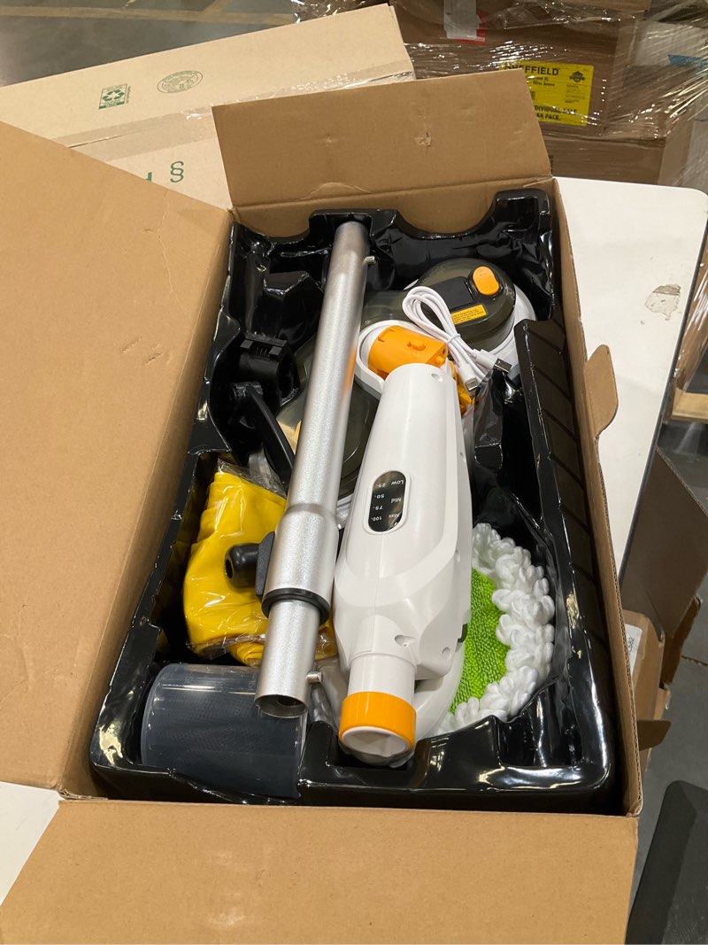 Condition photo showing Good Condition for cordless electric mop for dewalt 20v battery (no battery), 2 in 1 automatic spin mop & electric floor scrubber machine with led light & water spray, 800 rpm rotating electric mops for floor cleaning white yellow
