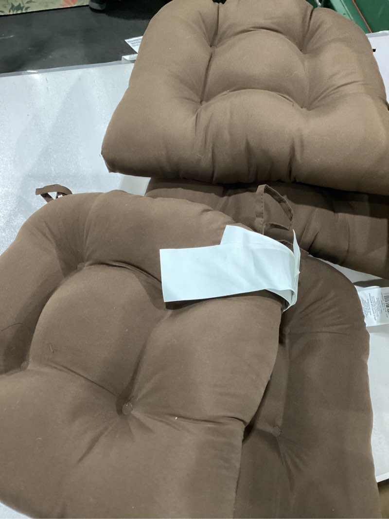 Condition photo showing Good Condition for ArleePolyester, Micro Fiber Chair Pads, 4 Count (Pack of 1), Brown Brown 4 Count (Pack of 1)