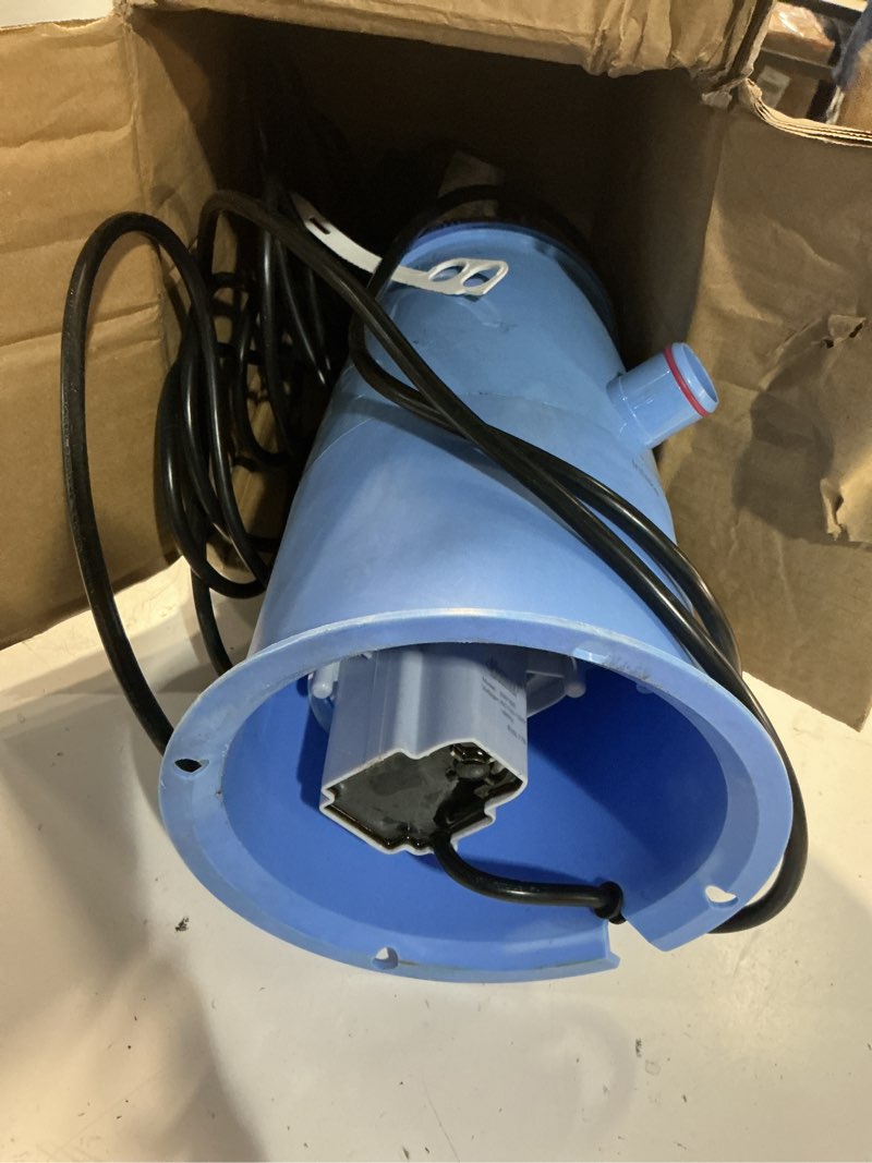 Condition photo showing As Is for deeprclean 300gph pool filter pump for small above ground pools-blue | promoted water circulation & filtration for pool, fits type-i filter cartridge, etl certified with gfci for safe protection blue-grey