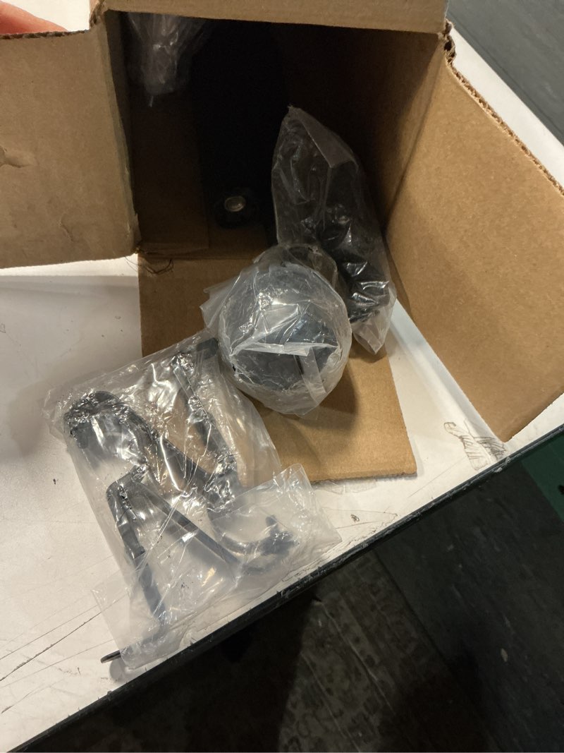 Condition photo showing As Is for NICETOWN Drapery Curtain Rod Set with Classic Round Finials/Ball Caps, 1 1/8 inch Diameter Adjustable Length 72 to 144" Length, Matte Black Matte Black 72" to 144" Round