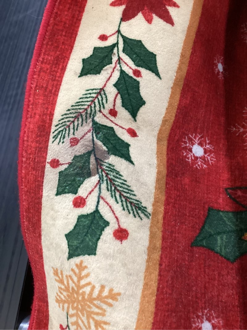 Condition photo showing item condition for HEBE Christmas Area Rug 5'x7', Non Slip Farmhouse Red Rugs for Living Room, Washable Soft Area Rugs for Bedroom Christmas Low Pile Indoor Floor Carpet for Dining Room Xmas Holiday Decor Trees/Red 5' x 7' (Rectangular)similar 