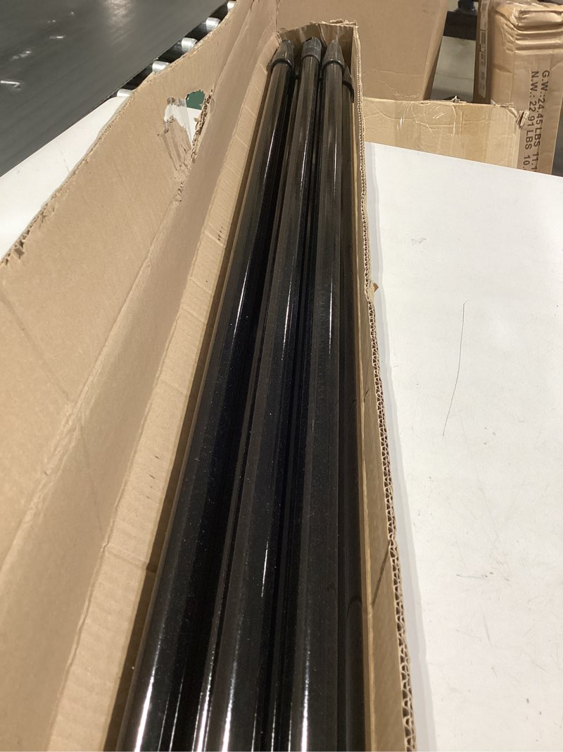 Condition photo showing Good Condition for 6 pcs fiberglass broom handle replacement handle broom stick pole with threaded tip for commercial cleaning, 1" dia x 48" long, black