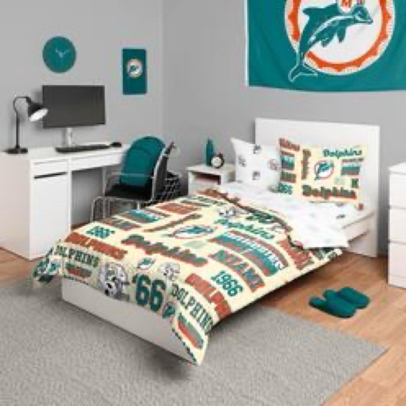 FOCO Cincinnati Bengals NFL Retro Bed in a Bag Comforter Bedding 5 Piece Twin Set