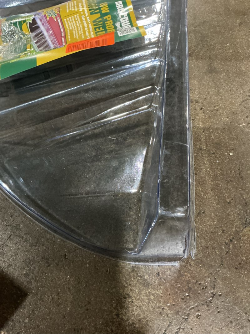 Condition photo showing As Is for maccourt 40 in. w x 17 in. d plastic type n window well cover