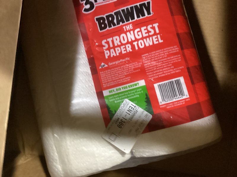 Condition photo showing New/Like New for brawny smart flex paper towel rolls, 2 count white 2 count (pack of 1)