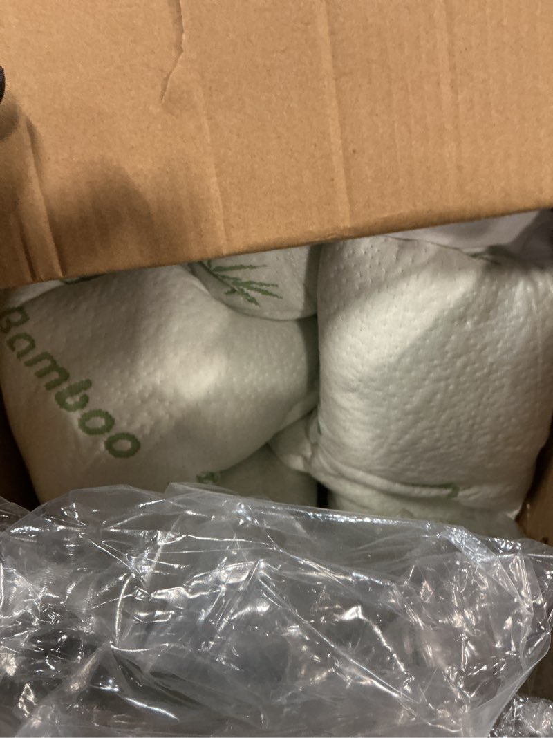 Condition photo showing As Is for ultra soft queen size mattress topper - viscose made from bamboo pillow top mattress pad for back pain relief - naturally cooling for hot sleepers, green green queen