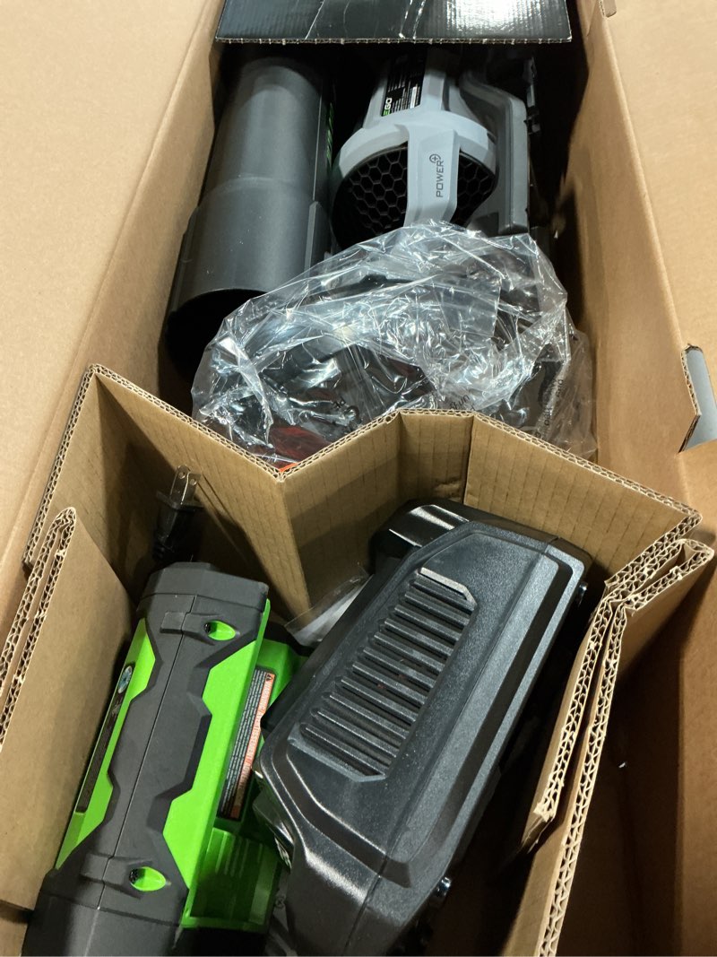 Condition photo showing Good Condition for ego power+ combo, cordless trimmer and blower, 15" trimmer for weeds and grass with powerload and cordless electric 670 cfm blower, includes 56v 4.0ah battery and charger - st6703lb w/leaf blower + 4.0ah battery