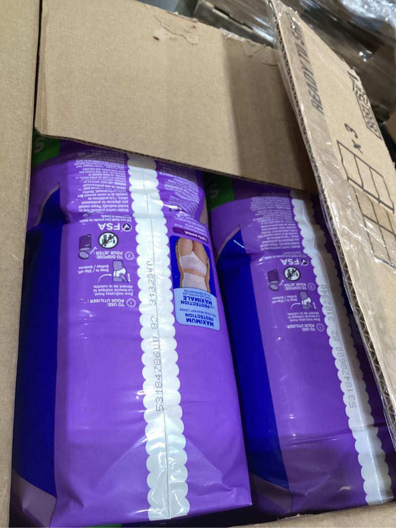 Condition photo showing As Is for Always Discreet Adult Incontinence Underwear for Women and Postpartum Underwear, S/M, Up to 100% Bladder Leak Protection, 84 Count (Packaging May Vary)