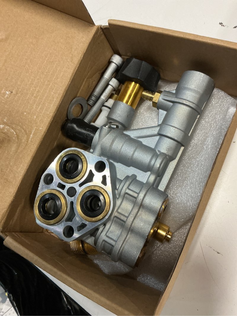 Condition photo showing Good Condition for 7108366 cleaning manifold replacement for axial cam pressure washer pump 510020 520006