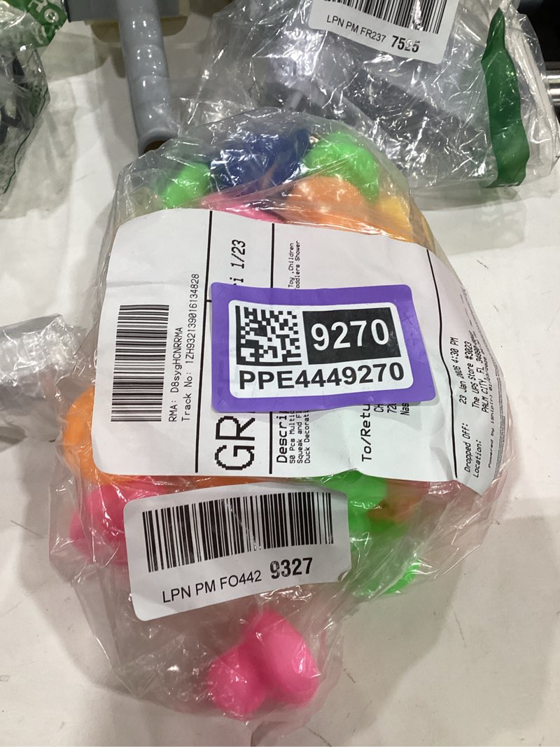 Condition photo showing As Is for 50 Pcs Multicolor Mini Rubber Ducks Baby Bath Toy ,Children Squeak and Float Colored Small Ducks in 