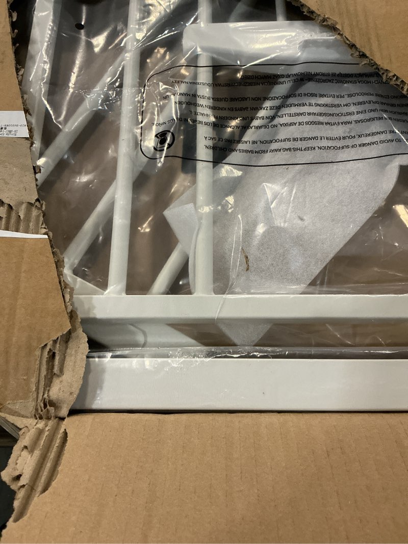 Condition photo showing New/Like New for babelio new version baby gate with cat door adjustable,29-40" metal pet door for stairs & doorways,pressure mounted,no tools needed,white white 29-40" wide, 30" tall