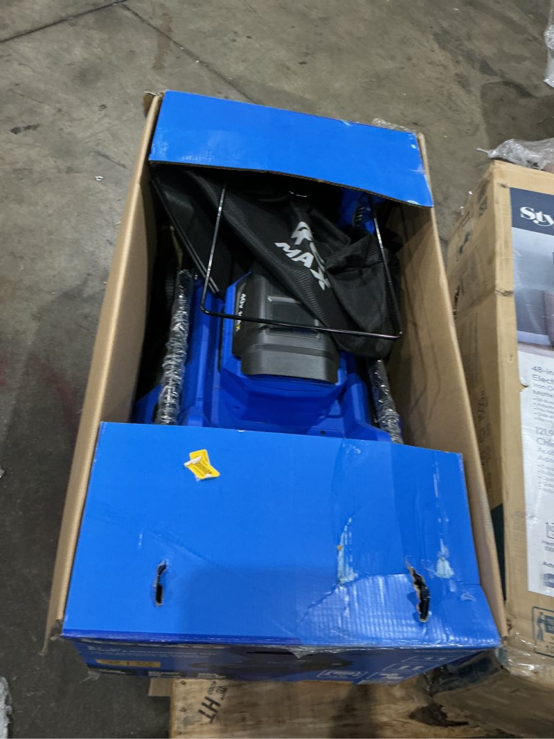 Condition photo showing As Is for kobalt 40-volt 21-in brushless battery push lawn mower 6 ah (battery and charger included)
