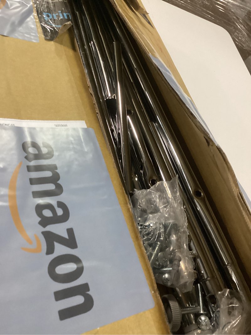 Condition photo showing As Is for Honey-Can-Do BTH-05079 3-Tier Metal Bathroom Shelf Space Saver, 9.45 x 22.83 x 59.84, Chrome 3-Tier Bathroom Tower Shelf