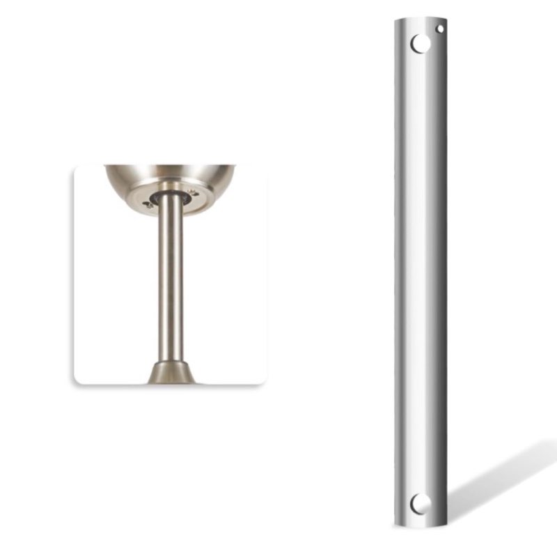 Nianzcy 48 Inch Ceiling Fan Downrod with Extension Cord, 4-Foot Brushed Nickel Ceiling Fan Extension