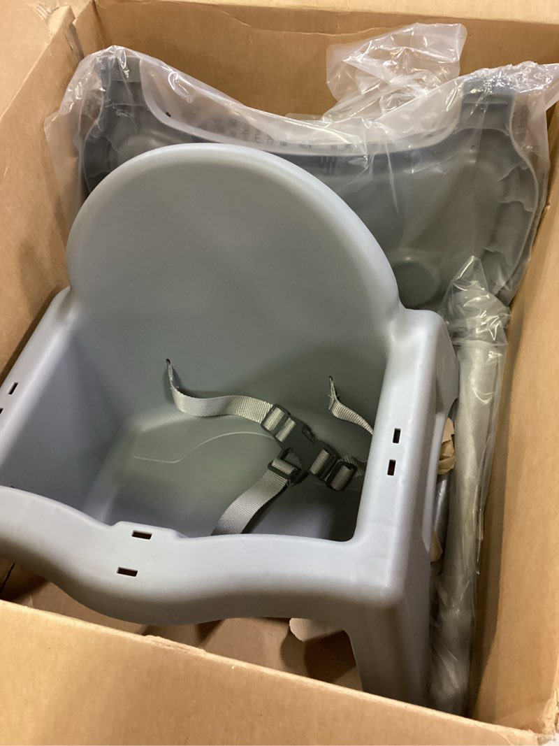 Condition photo showing Good Condition for Cosco Kids Canteen High Chair Lightweight Portable Baby Feeding Chair with Adjustable Tray, Easy to Clean, Kitchen or Dining Use, Toddlers Up to 33 lbs, Mono Grey