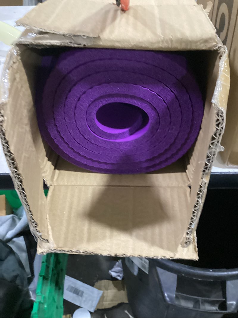 Condition photo showing As Is for gaiam essentials 2/5" thick (10mm) yoga & pilates, fitness & exercise mat with easy-cinch carrier strap cusion support for fitness and gym workouts black 2/5" (10mm)