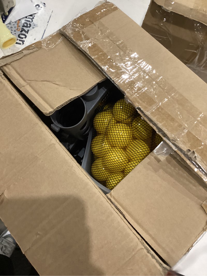 Condition photo showing As Is for Furlihong 692BH Baseball Pitching Machine, Use Ping Pong Size Training Balls for Visual Acuity and Hitting Accuracy Improvement, Powered by Batteries or AC Power, Includes 60 pcs Balls