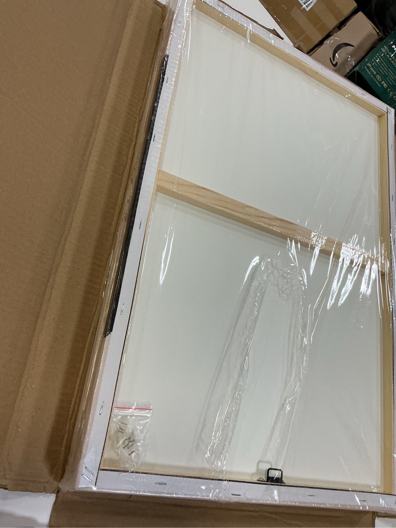 Condition photo showing Good Condition for 3pcs framed black gold abstract wall art bohemian simple geometric canvas poster print modern beige picture painting wall decor for living room bedroom office decoration beige abstract 16x24 canva