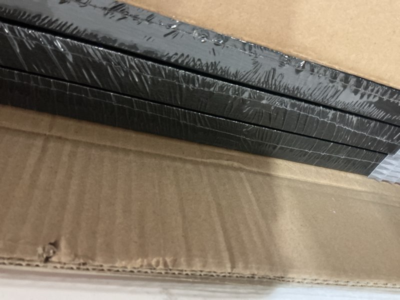 Condition photo showing New/Like New for Framed Black and White Abstract Wall Art, 3 Piece Canvas Prints Paintings Artwork for Walls, Modern Minimalist Gold Beige Block Pictures for Living Room Hallway Office Wall Decor 16x24 Inch 16" W x 24" H x 3Pcs Block