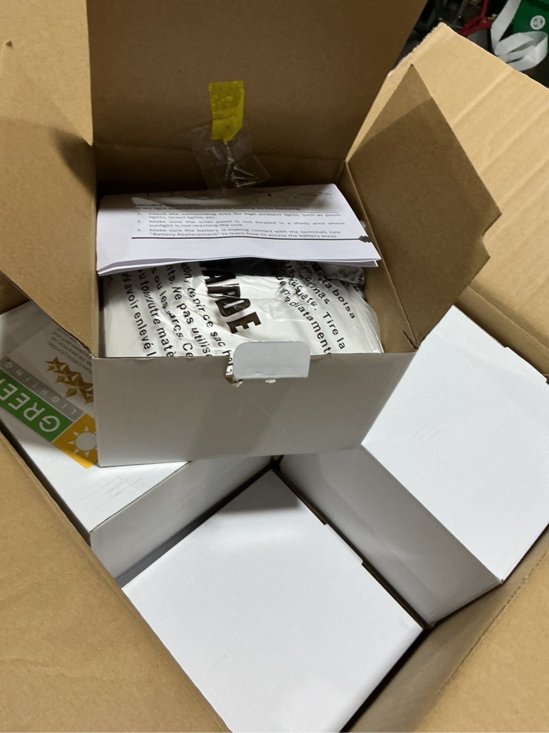 Condition photo showing Good Condition for greenlighting 8 pack gala solar led post lights post cap slim light for 4x4 nominal wood posts (white) 8 pack white
