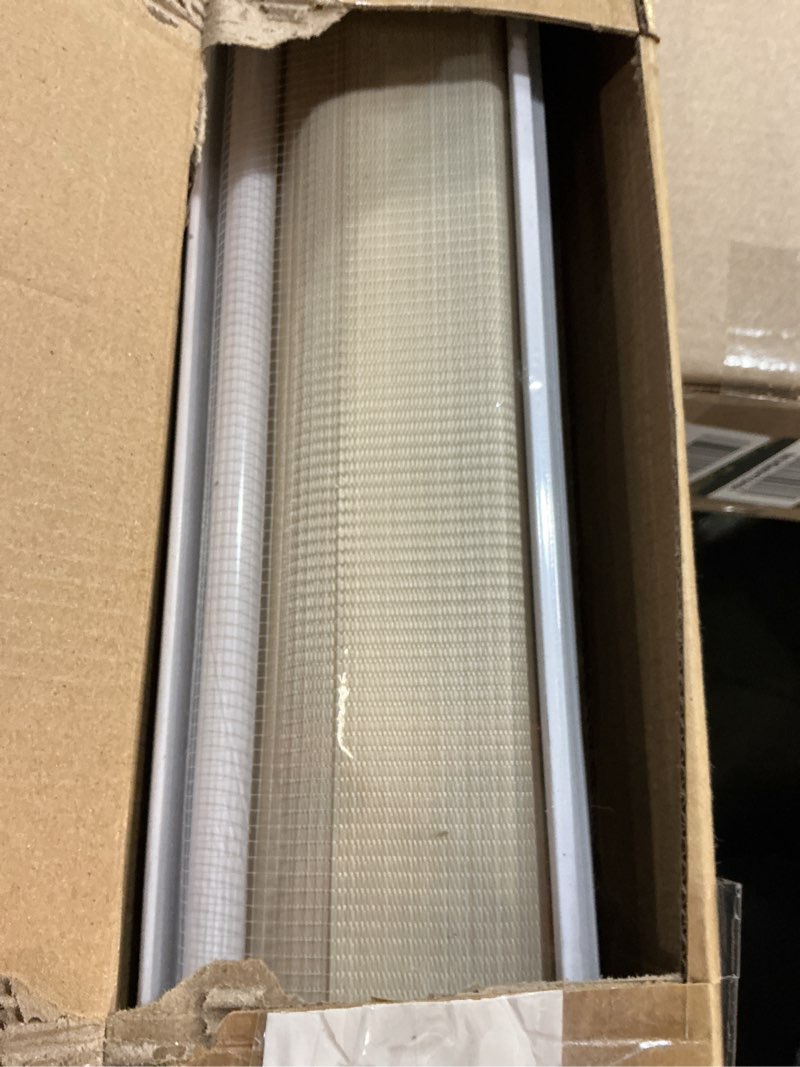 Condition photo showing As Is for zebra blinds for windows, free-stop zebra shades, dual layer light filtering sheer blinds for indoor windows, roller window shades for privacy (40" w x 72" h, cream) 40"w x 72"h cream