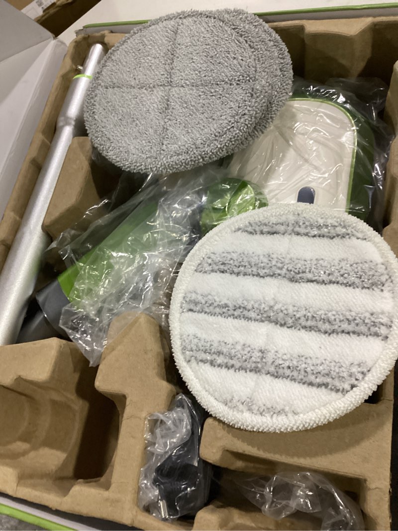 Condition photo showing Good Condition for vmai cordless electric mop with water spray & detachable battery, rechargeable floor spin mop & scrubber with led headlights, washable pads, lightweight for hardwood tile marble floor cleaning